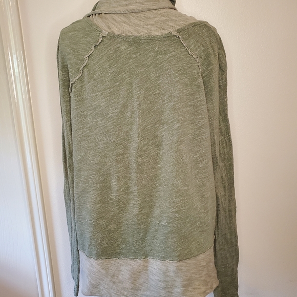 Free People Beach Cacoon Cowl Neck Pullover in Green - Picture 3 of 9